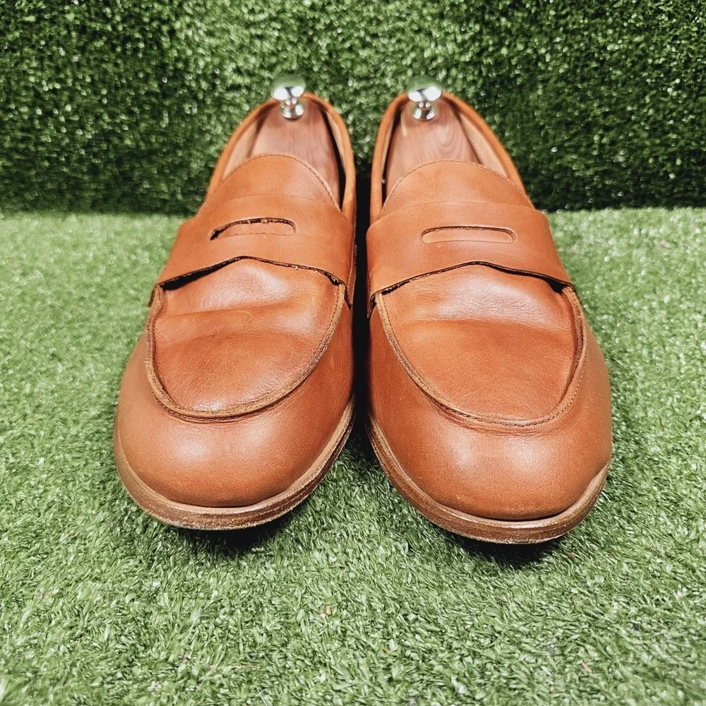 Astorflex Dartflex Brown Italian Leather Slip On Penny Loafer Mens Size 14